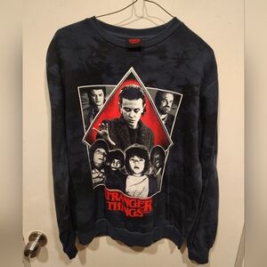 Stranger Things Tie Dye Graphic Print Hoodie Sz M- Eleven Early Season Casual